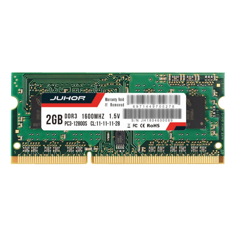 

Juhor Ddr3 2G 1.5V 204 Pin Ram Memory For Laptop