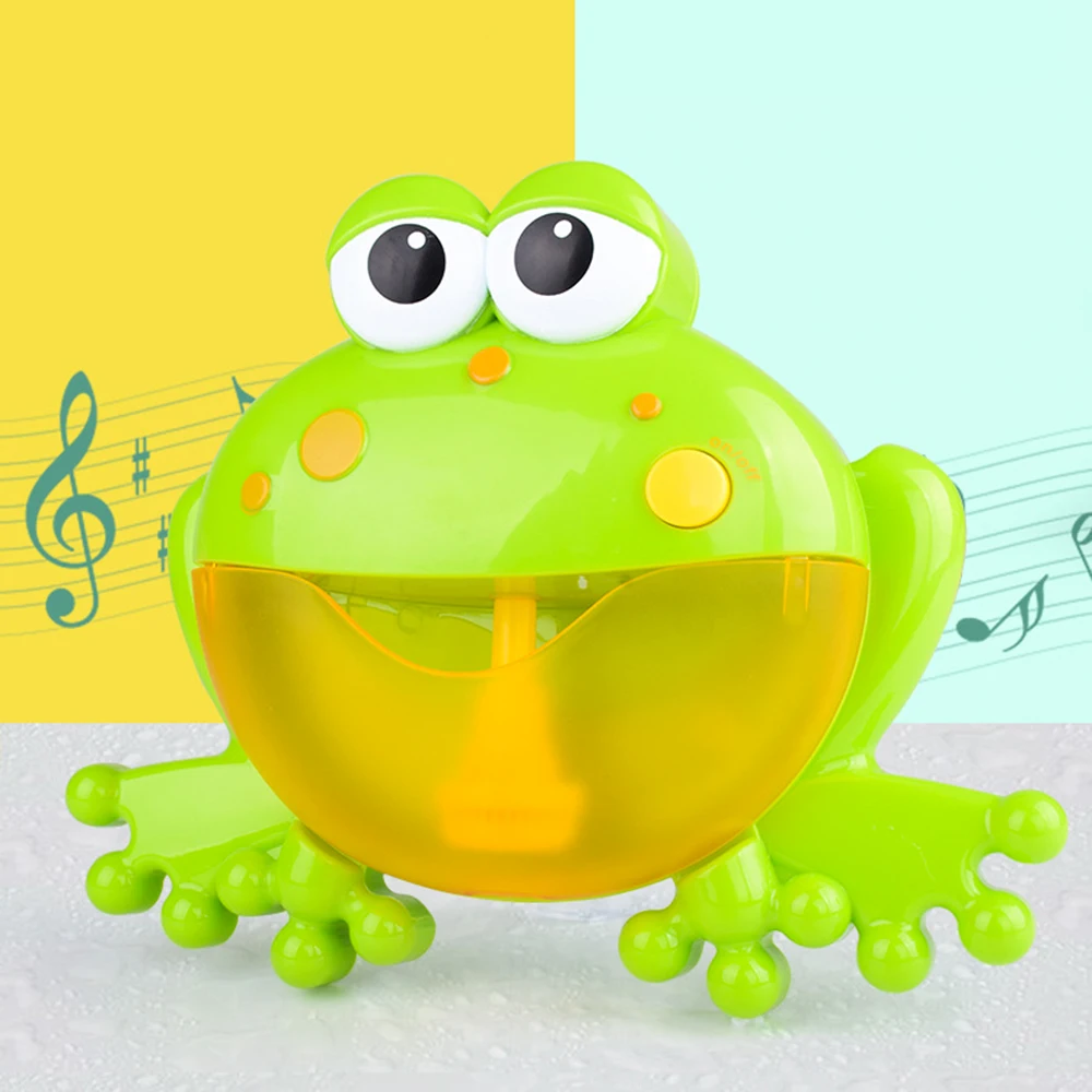 Baby Bath Bubble Machine Bathroom Accessories Sets Big Frogs Automatic Bubble Maker Blower Music Maker Bathtub Soap Machine