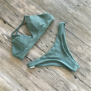 

Bikini Women Solid Swimwear Beachwear Ladies Swimsuit Bathing Two Piece Swimming Suit Brazilian Bikini Costumi Da Bagno Donna
