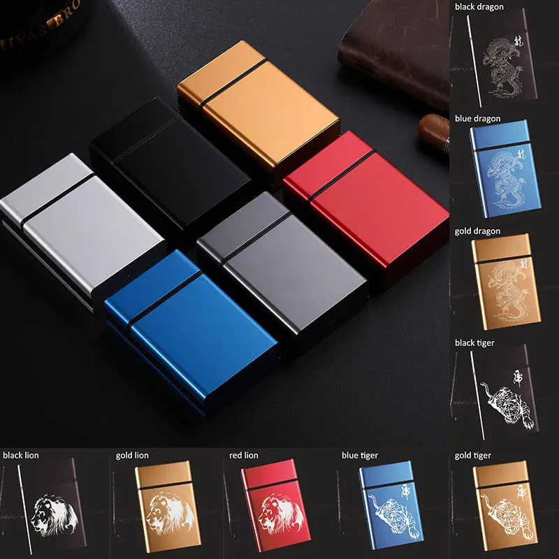 

Automatic Bomb Cover Smoking Accessories Cigarette Holder Metal Cigarette Case Pocket Box Smoke Storage Container