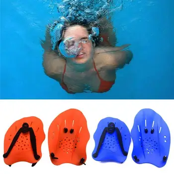 

1 Pair Swimming Paddles Training Adjustable Hand Webbed Gloves Padel Fins Flippers For Men Women Kids Learn Gear JUK0789