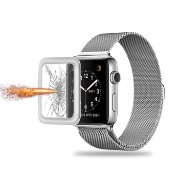 

For 38mm Apple Watch iWatch Series 3 Tempered Glass Screen Protector Cover 0.2mm Aluminum Alloy Metal Frame High Transparency