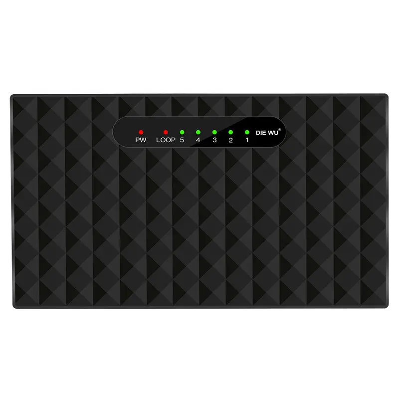 Diewu 5 портов Gigabit Ethernet сетевой коммутатор 10/100/1000Mpbs концентратор Настольный сетевой коммутатор адаптер металлический чехол(вилка США