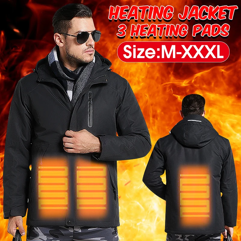 

USB Infrared Heating Ves for Men Winter Outdoor Electric Jacket Electric Thermal Waistcoat Clothing For Sports Hiking 3 colors