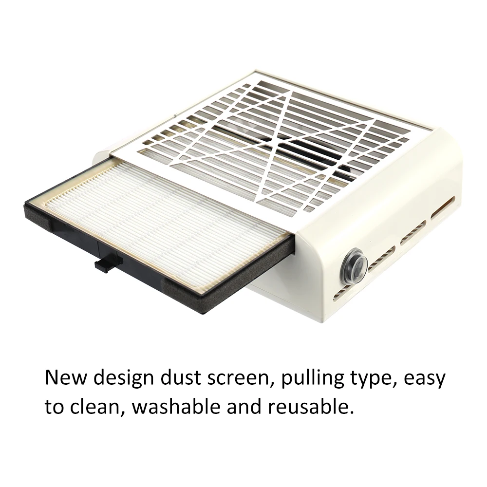 

Nail Dust Collector Nail Fan Vacuum Cleaner Dust Extractor Manicure Machine with LED Lights Strong Suction Nail Tool