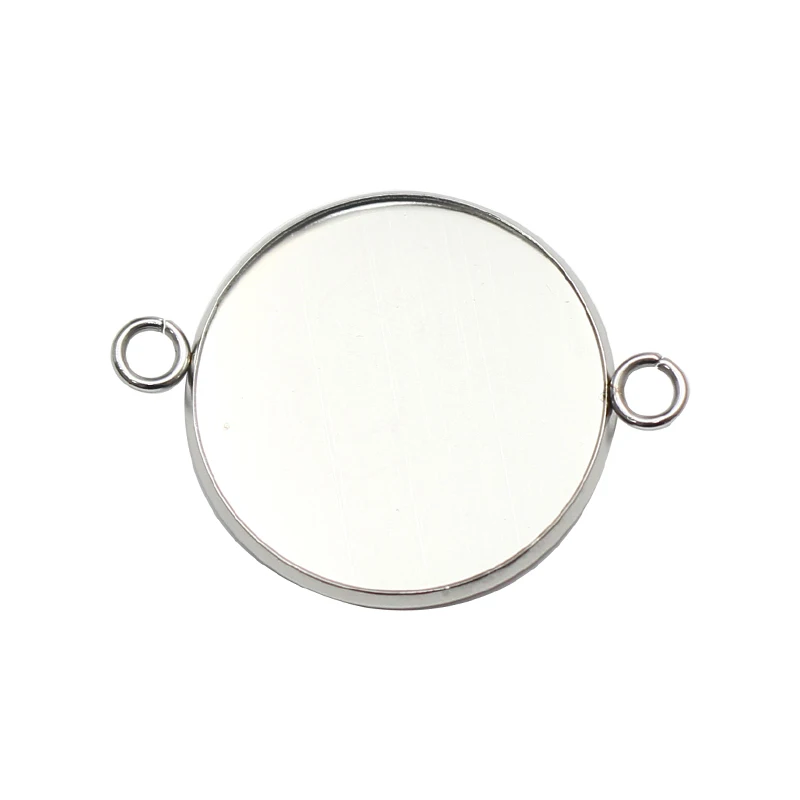 

Beadsnice 34097smt2 Bezel Setting Pendant Trays Base Cabochons Settings Cameo Blank Bezel Round Connector Trays Findings Base