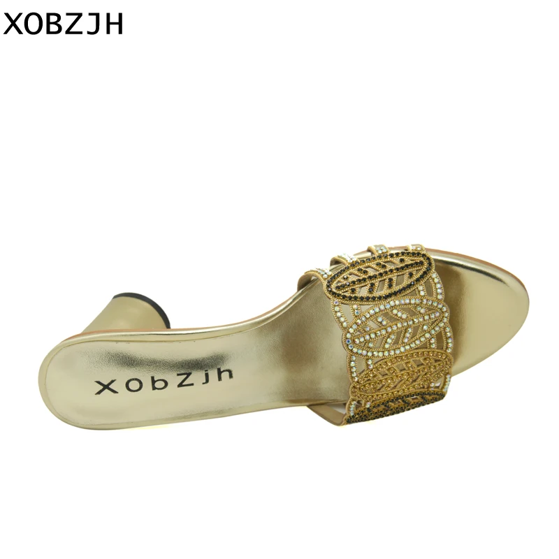 XOBZJH/Женская обувь коллекция 2019 года роскошные дизайнерские босоножки на высоком
