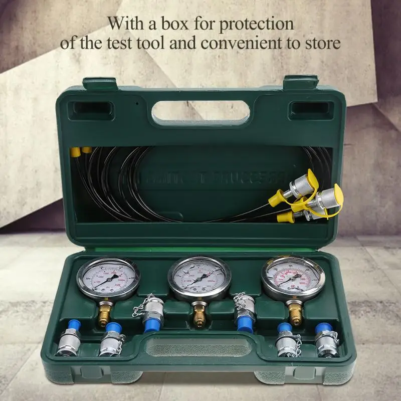 Portable Hydraulic pressure guage Excavator Hydraulic Pressure Test Kit with Testing Point Coupling and Gauge