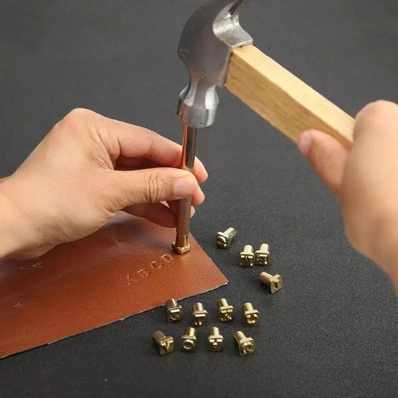

26 Pcs Alphabet Leather Stamping Printing Punch Tool English Letters Metal Stamp Set Leather Tools Leather craft Alphabet Stamps