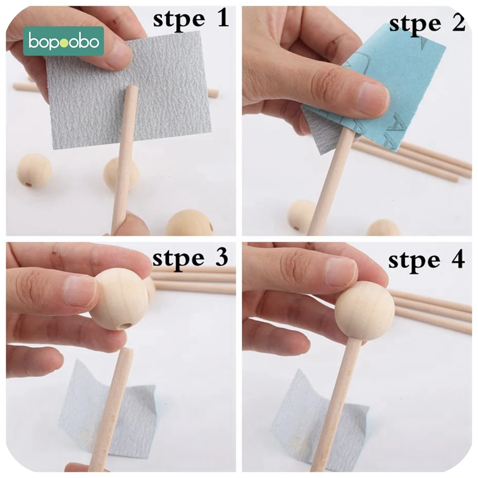 Bopoobo 1Set Baby Hanger Baby Mobile Crib Hanger Frame Mobile DIY Crafts Ecofriendly Sensory Chewing Toy Baby Rattle Teether