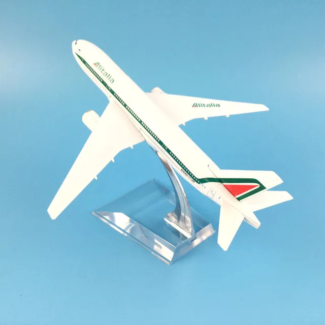 16cm Plane Airplane Model Alitalia Boeing 777 Aircraft Model Diecast Metal Airplanes Model 1:400 Plane Toy Gift 4