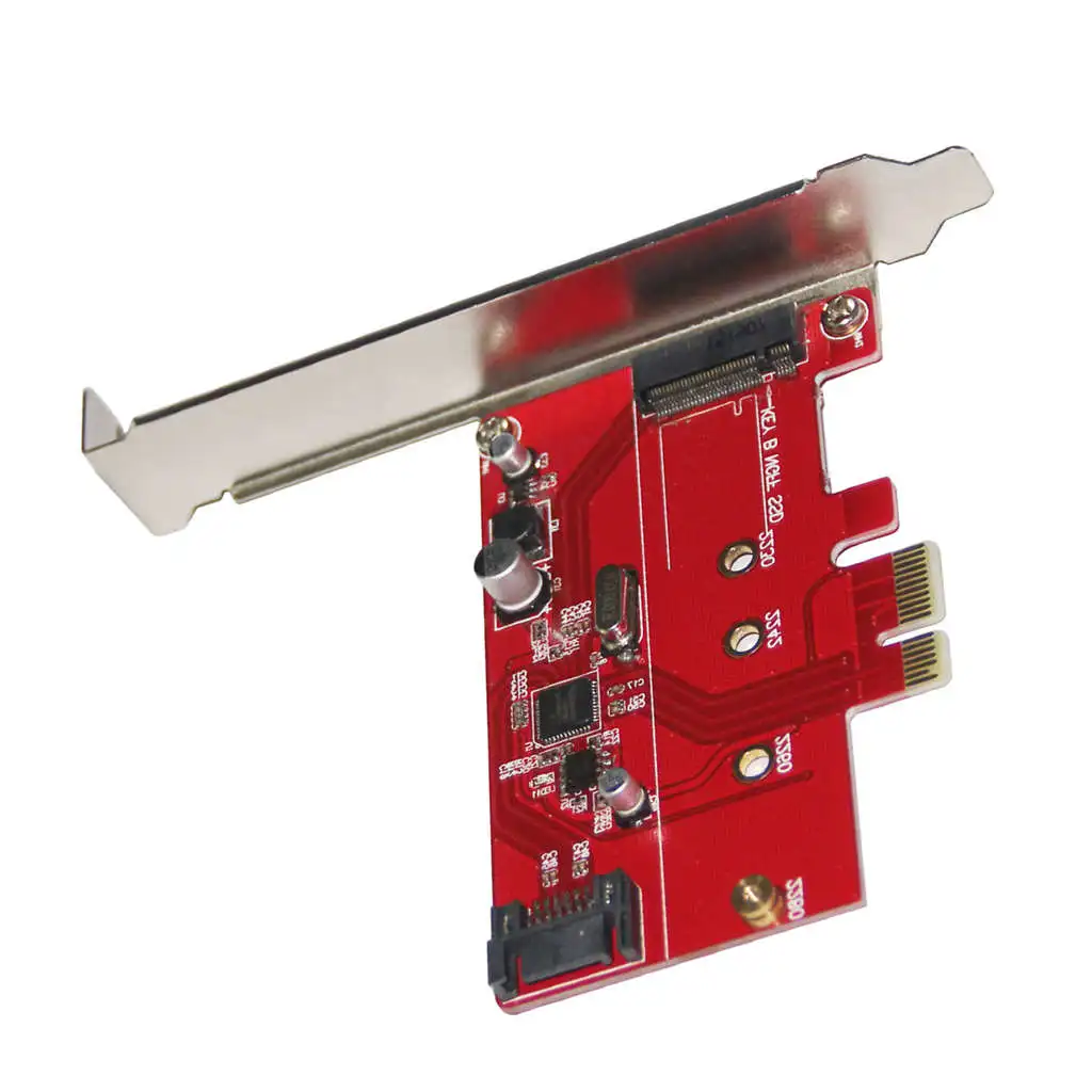 Pci Express 2 0 к Ngff/M.2 поддержка B Ключ Ssd + Sata 3 комбинированный адаптер| |
