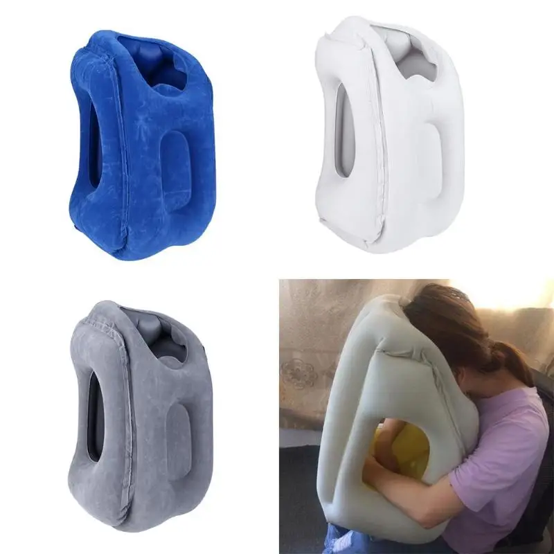 1pcs PVC Inflatable Travel Pillow Trip Portable Neck Cushion Body Back