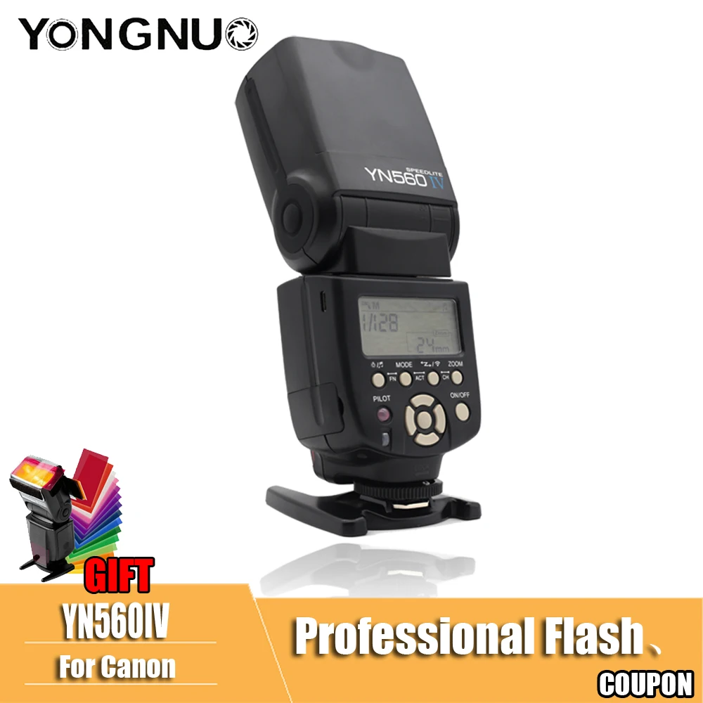 

Yongnuo YN560 iv YN560IV 2.4GHZ Wireless Flash Speedlite Transceiver Integrated for Canon Nikon Olympus Pentax Sony Camera