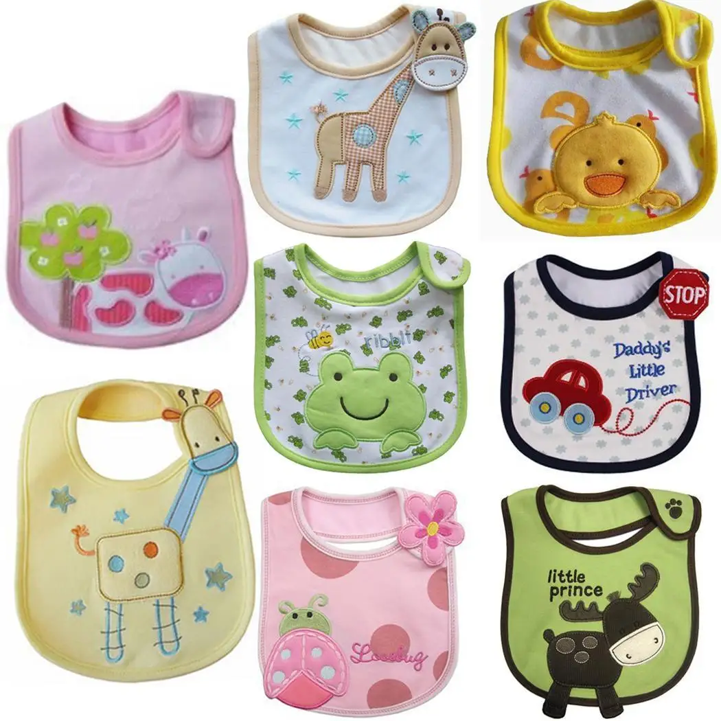 

Baby Bibs Cute Cartoon Pattern Toddler Baby Waterproof Saliva Towel Cotton Fit 0-3 Years Old Infant Burp Cloths Feeding