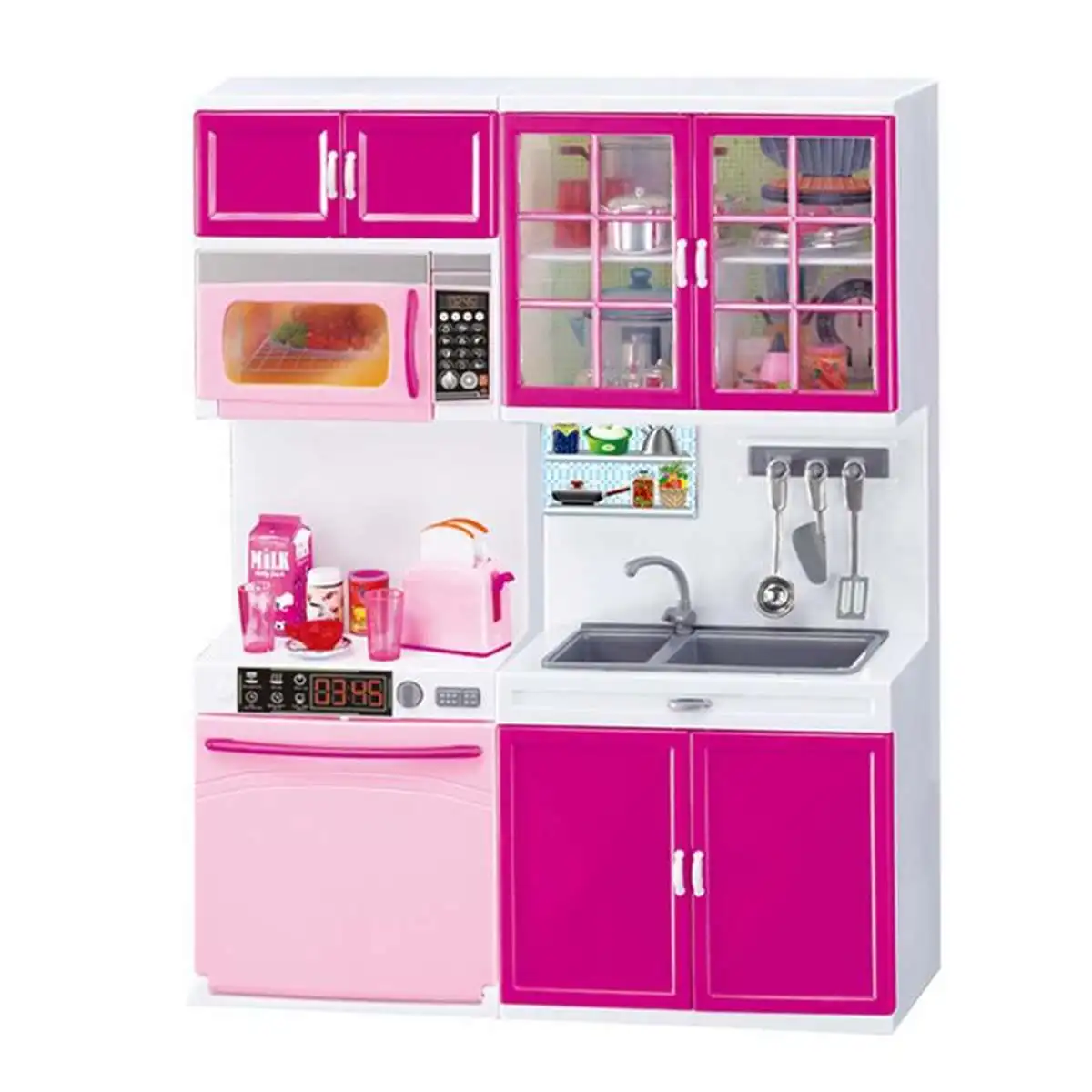 DIY Kitchen Playset Girls Kids Pretend Play Toys Kitchenware Cooking
