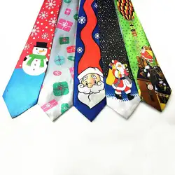Творческий шеи галстук для Для мужчин Рождественский Снеговик Санта Клаус вечерние фестиваль мужской костюм галстук подарок