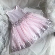 Детские праздничные платья для девочек, платье с блестками летний модный костюм принцессы зеленого и розового цвета для девочек детская одежда для малышей 5, 7, 8 лет