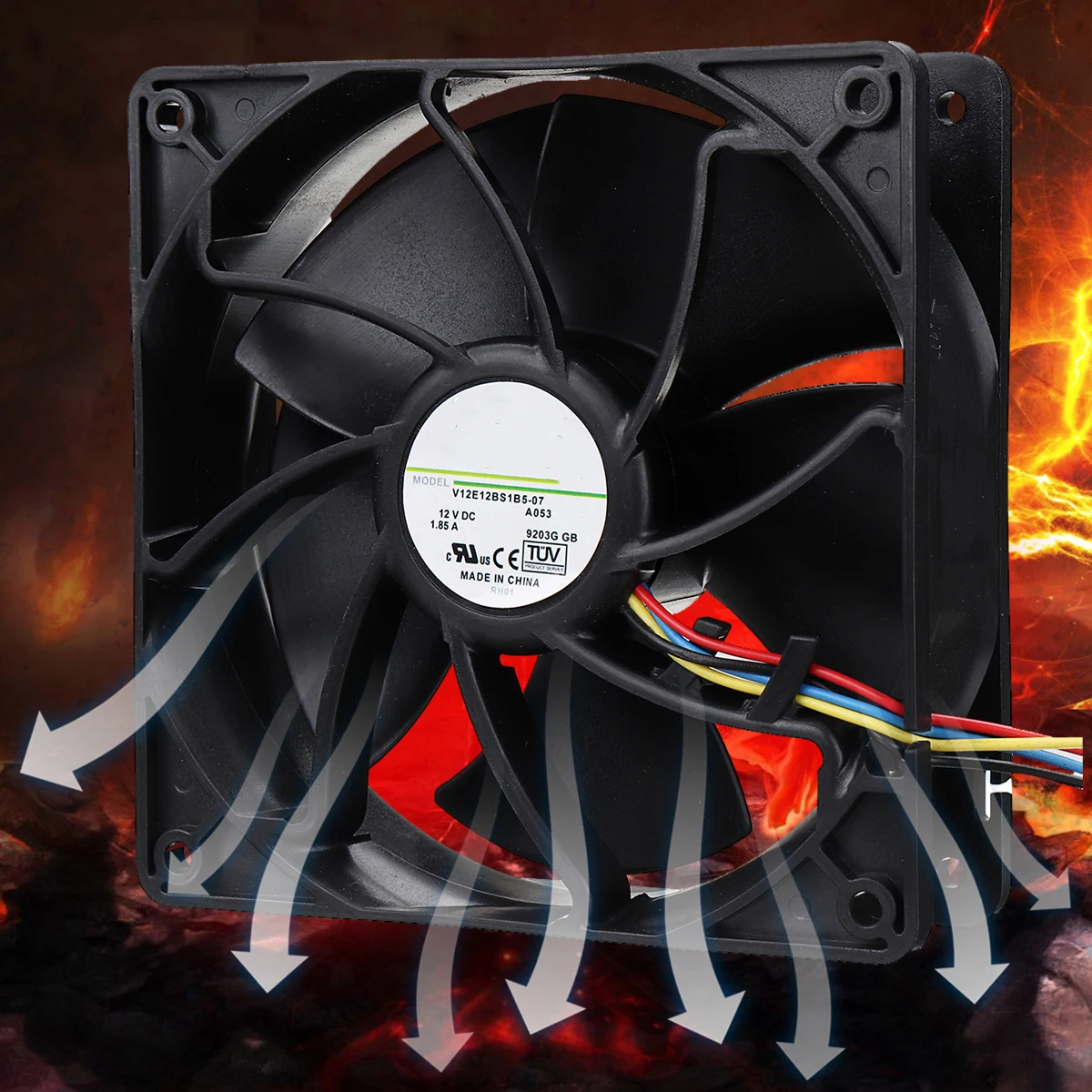 

6500RPM S7 S9 Black Computer CPU Cooling Fan Replacement 4-pin Connector PWM Temperature Control For Antminer Bitmain 12V/1.85A