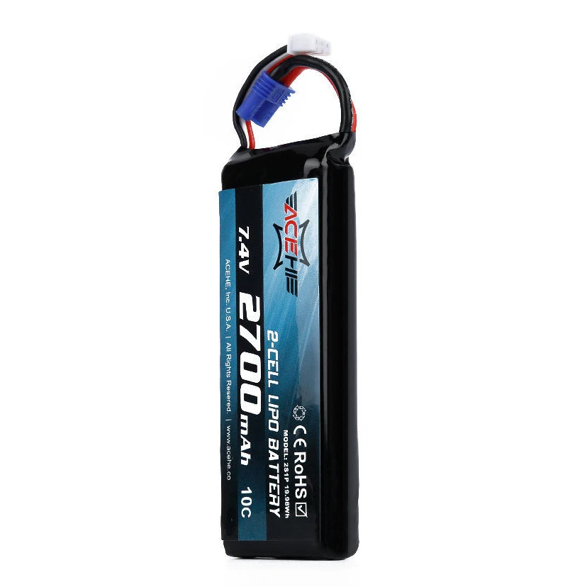 Hubsan 1 шт. черный 7 4 V 2700 Mah 10C аккумулятор с вилкой Ec2 для H501S Da|Перезаряжаемые