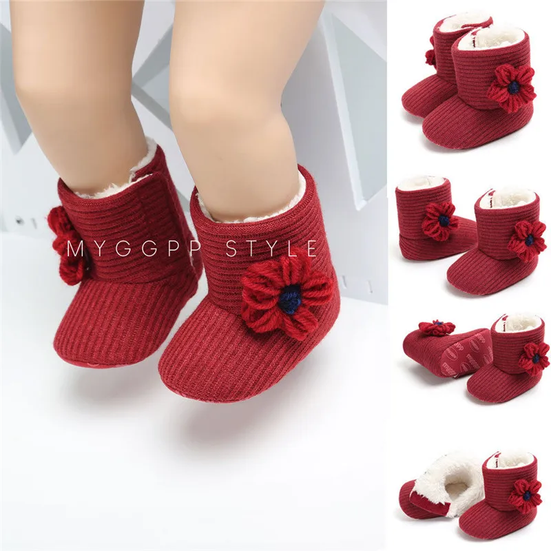 

Newborn Baby Toddler Boys Girs Flower casual Shoes Geometry cotton lovely Prewalker Booties one pairs