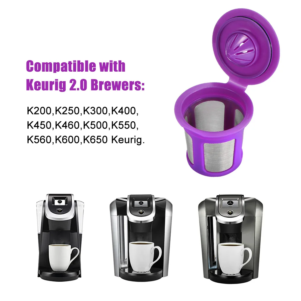 Reusable Refillable Capsules Pod for i Cafilas for Keurig 2.0 Machines