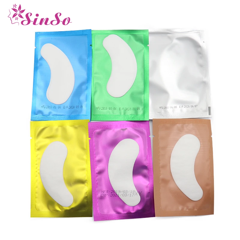 

Hot 10Pairs Eyelash Extension Paper Patches Grafted Eye Stickers 6 Color Eyelash Under Eye Pads Eye Paper Patches Tips Sticker
