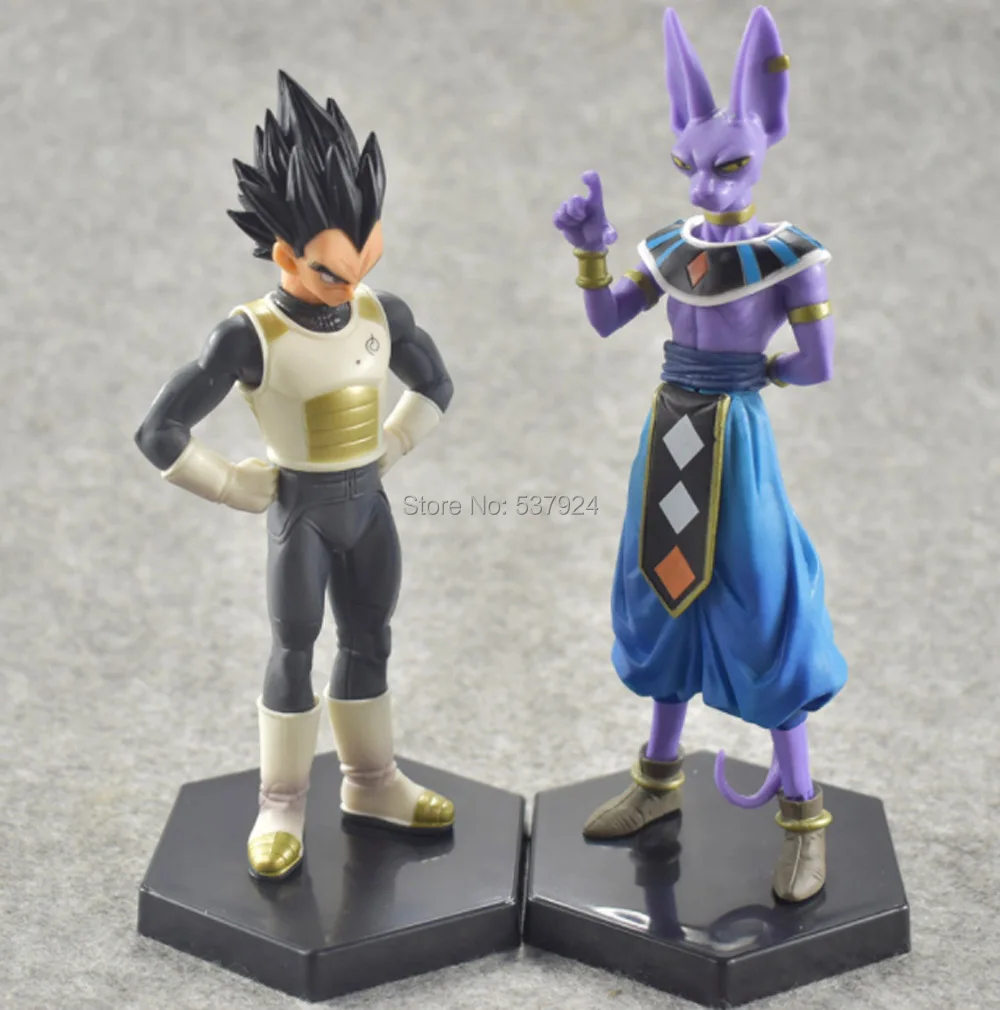 Новинка 10 шт Dragon Ball Z Beerus Vegeta 6 5 &quot15 17 см ПВХ фигурка|Игровые фигурки и