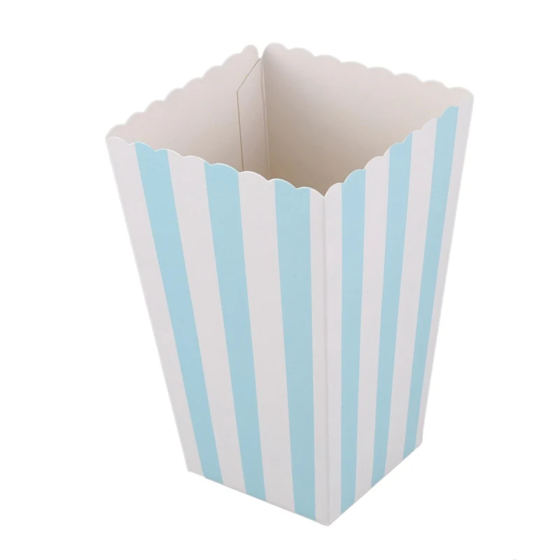 12pcs Boxes of Popcorn Lined Bags Kids Wedding Birthday Party Decorations (Black) | Дом и сад