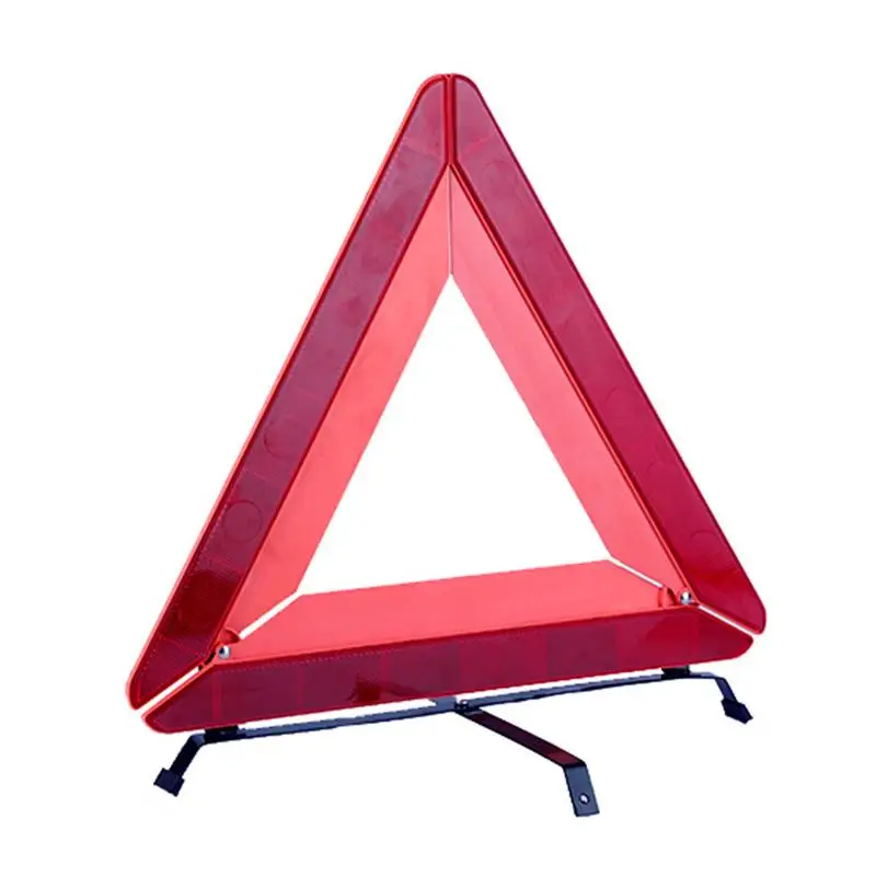 

Car Triangle Warning Faulty Vehicle Emergency Stop Sign Reflective Warning Road Safety Foldable Triangle Kit Stable Tripod