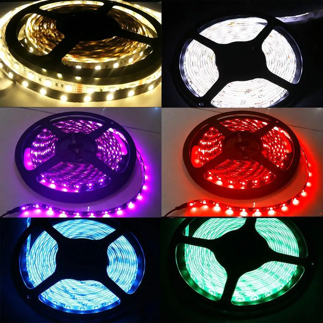 5 м гибкая Водонепроницаемая RGB светодиодные ленты комплект SMD 44 КЛЮЧ