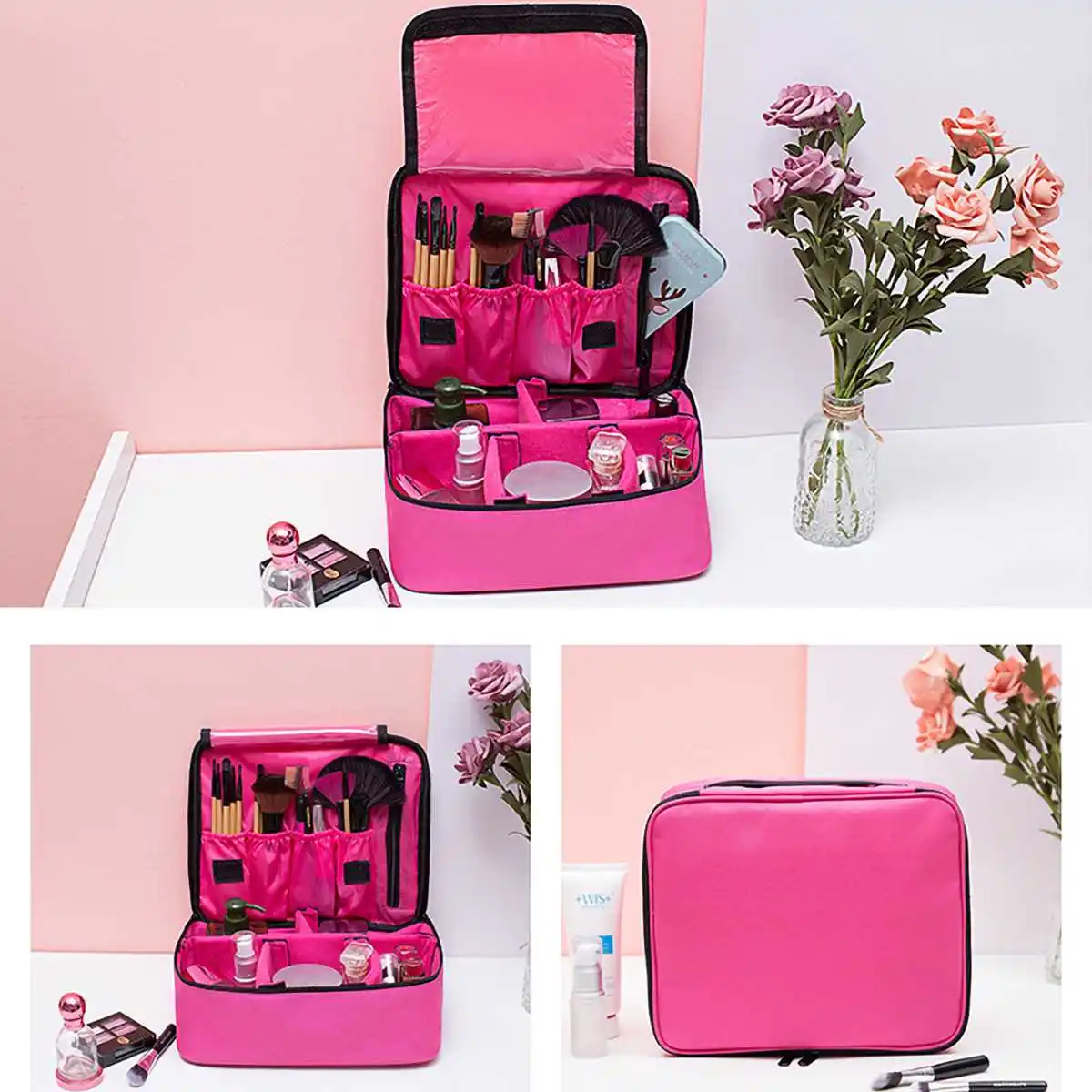 

Cosmetic Bag Large Capacity Travel Waterproof Large Simple Portable Small Square Bag Cosmetic Package Wash Bag