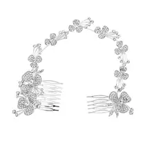 1 шт. свадебный гребень элегантный красивый гребень из сплава горный хрусталь свадебный гребень нежный головной убор невесты длинный свадебный