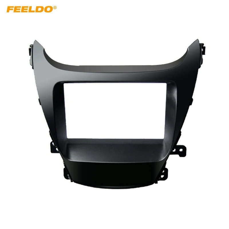 

FEELDO Car 2Din Radio Fascia Frame Installation Kit for 2014 HYUNDAI Elantra (LHD) Stereo Refitting Dash Panel Frame Mount Kit