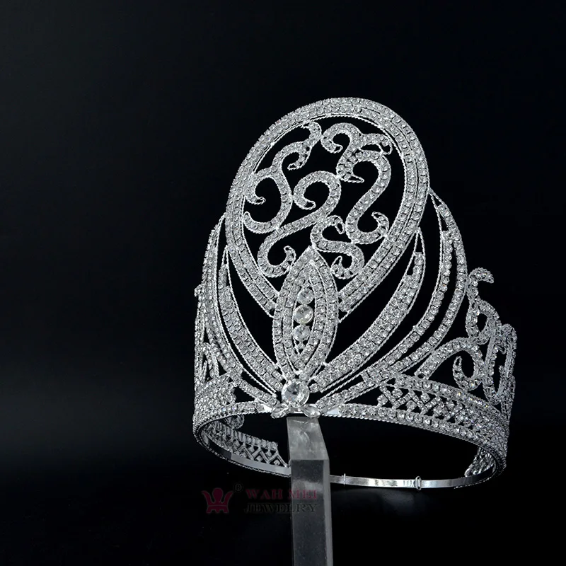 Tall Large Crown Australian Rhinestone Crystal Tiaras For Women Beauty