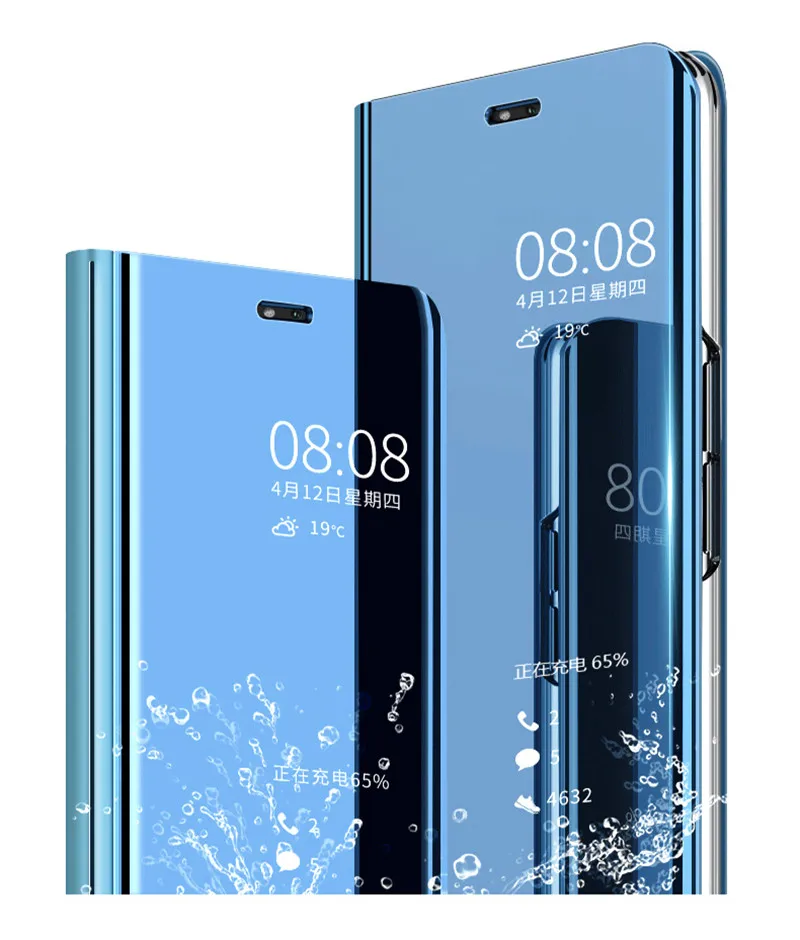 Чехол для Huawei Y5 Y6 Y7 Y9 Prime 2018 умный зеркальный прозрачный чехол Honor 8 9 10 Lite 7A 7C Pro флип