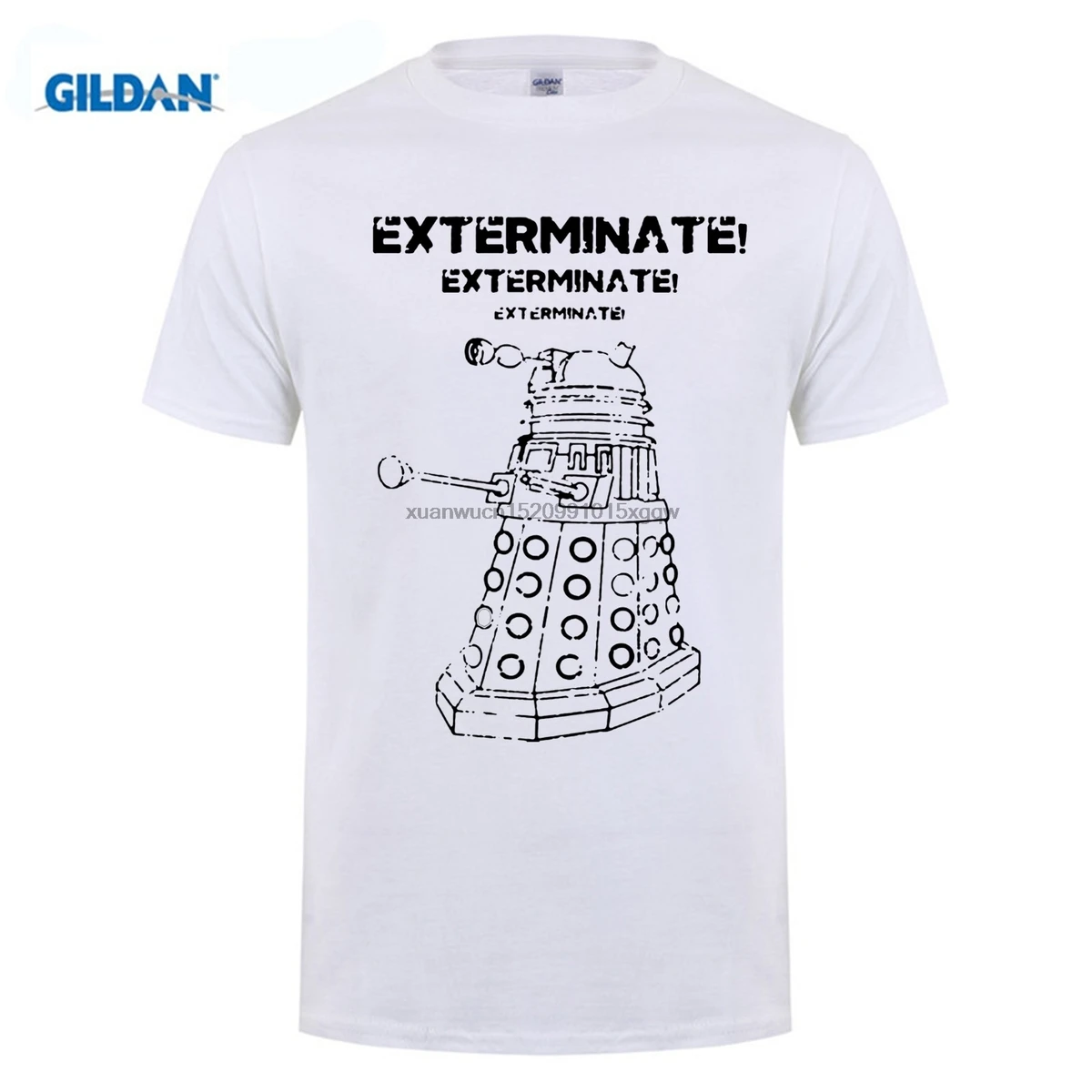 

GILDAN men's t shirt Doctor Who Dalek Exterminate man fine Retro Hipster tee shirts cloth cotton simple