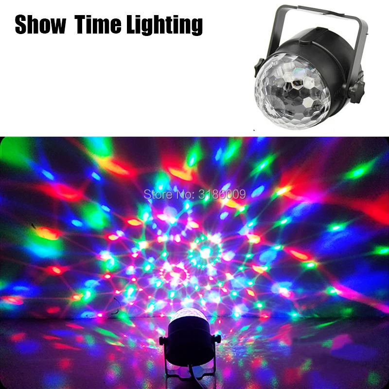 Мини dj диско СИД RGB 3 Вт кристалл магический шар источника питания от USB для дома