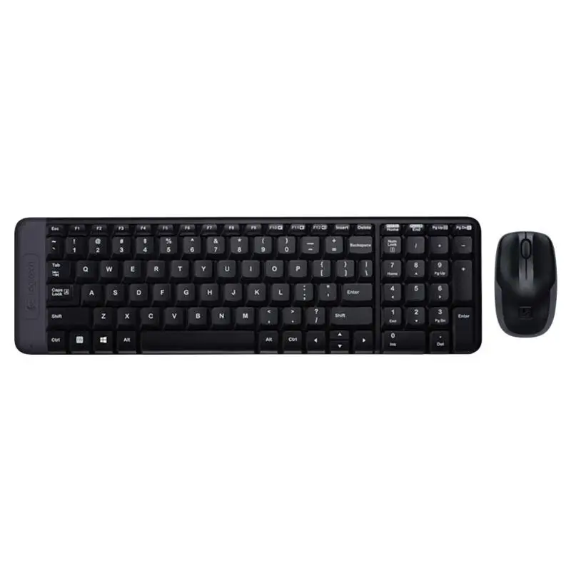 

Logitech MK220 104 Keys Wireless Keyboard 1000dpi Mouse USB Receiver Set Free to Roam Much Smaller Design 2.4 GHz wireless