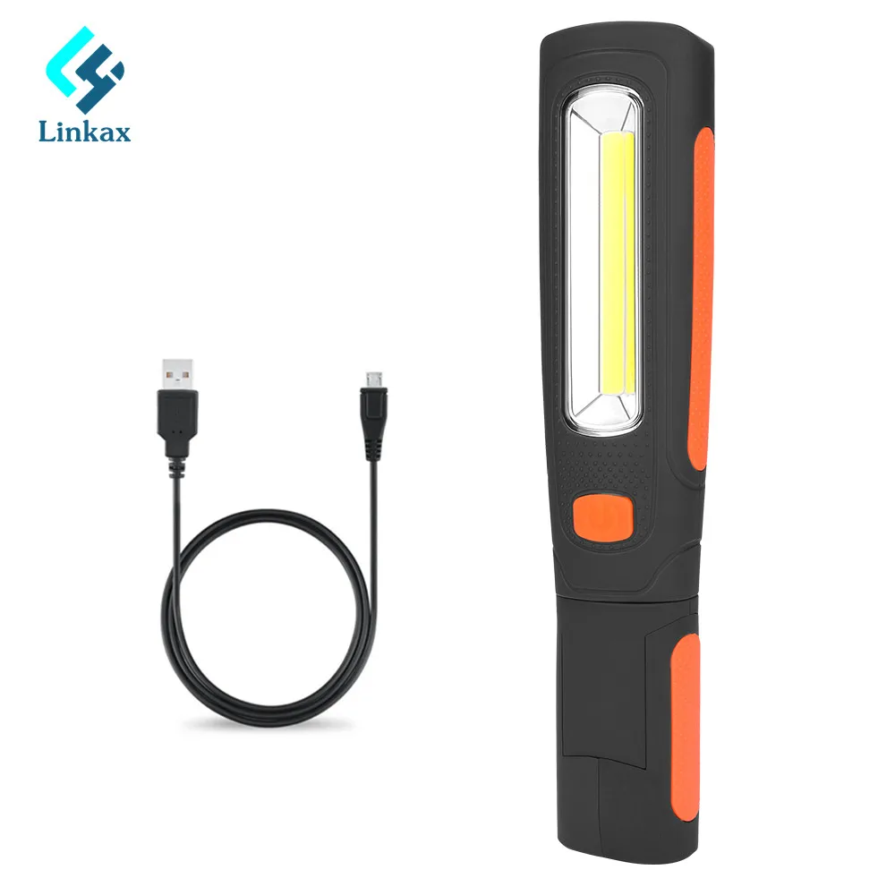 

2019 Coba led work light cob floodlight 2000mAh rechargeable lamp led portable magnetic light hook waterproof glare flashlight
