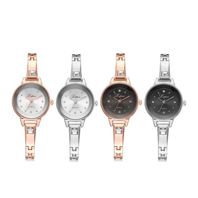 

Fashion Diamond Bracelet Watch Luxury Women Dress Accessories Business Alloy Casual Simple Wrist Quartz Watch Festival Gifts