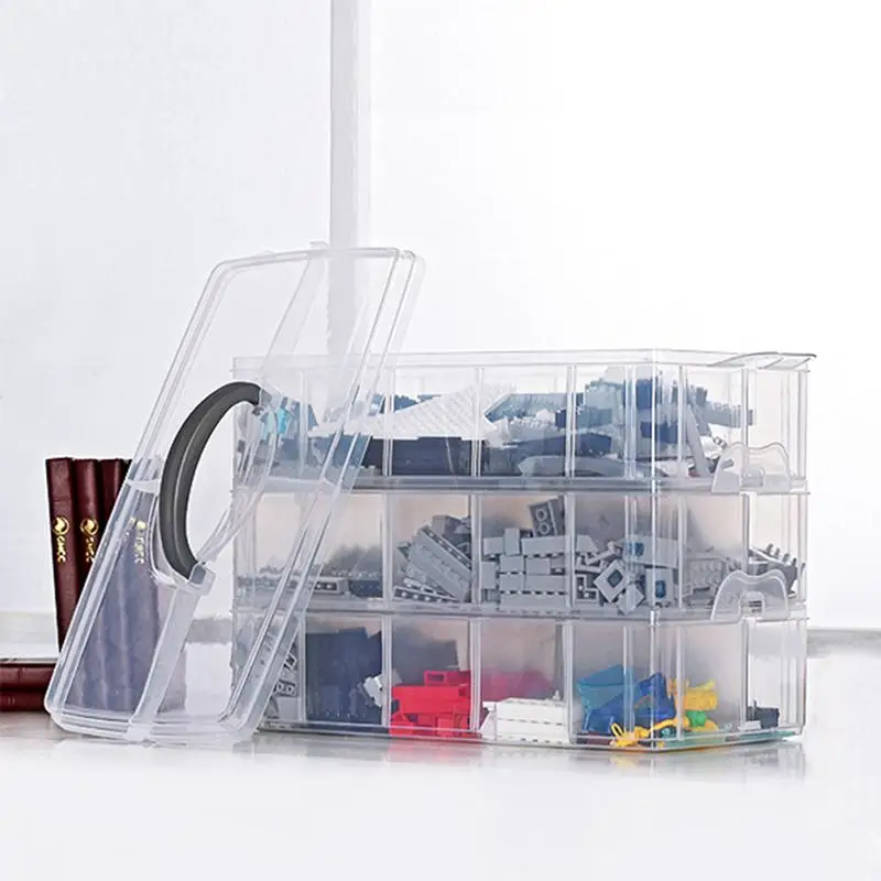 

Removable 30 Grid Storage Box Detachable Plastic Portable Household Storage Box Stationery Toy LEGO Tools
