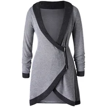 Wipalo женский кардиган размера плюс шаль воротник контрастная отделка кардиган Повседневный шаль воротник длинный рукав дамы топы джемпер