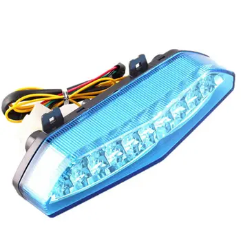 

For Kawasaki Ninja ZX6R 2007 2008 ZX-6R Motorcycle LED Rear Turn Signals Integrated Tail Light Blue
