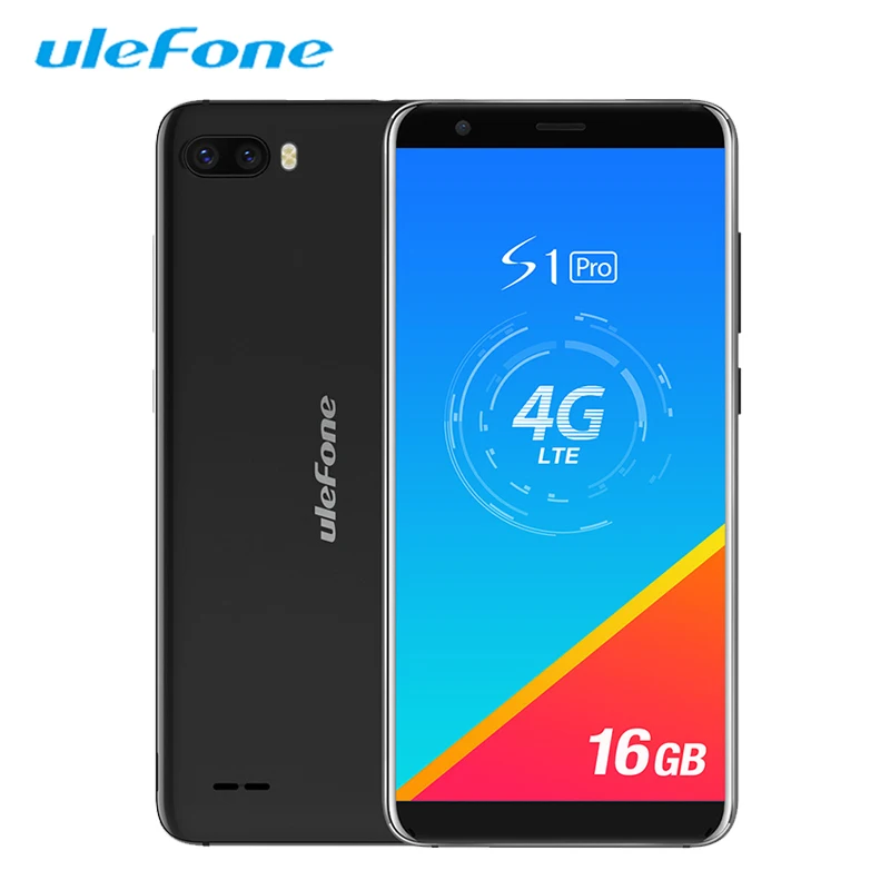 Ulefone S1 Pro Мобильный телефон Android 8,1 5,5 дюймов 18:9 MTK6739 четырехъядерный 1 ГБ ОЗУ 16 Гб ПЗУ 13 МП+ 5 Мп задняя двойная камера 4G смартфон