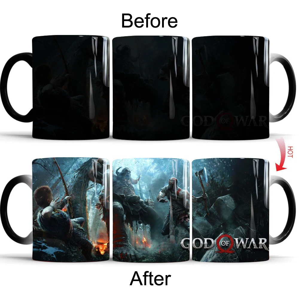 Кружка для кофе God of War 4 новинка меняющие цвет фарфоровые чашки|Кружки| |