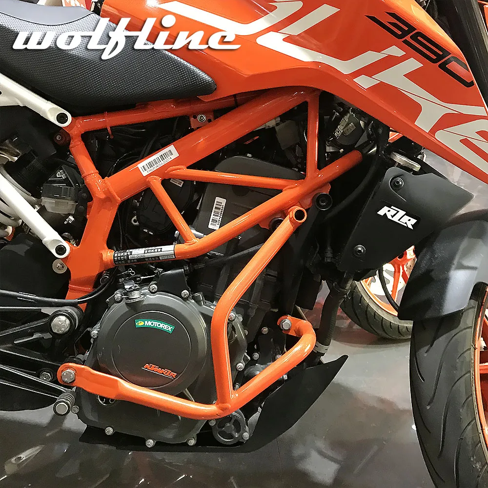 WOLFLINE Enigne гвардии аварии бар для KTM 390 DUKE 2017 2018 R2R рамки защитный DUKE390 оранжевый бары