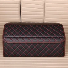 Складывающаяся сумка для хранения груза из искусственной кожи, органайзер для багажника автомобиля, сумка для хранения Авто, сумка для мусора, аксессуары для автомобиля