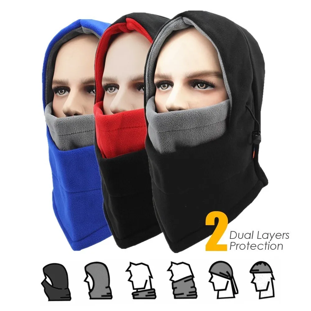 

Adjustable Cycling Face Mask 2 Layers Ski Training Running Windproof Mask Outdoor Dust-proof Anti-dust Winter Accessories