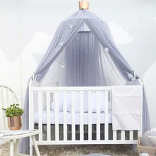 Москитная сетка для детской балдахин принцессы с балдахин, детская круглая Кружевная Сетка для сна ребенка 5 цветов